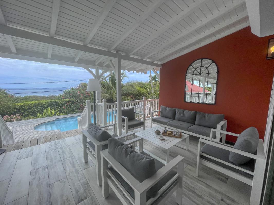 13.Location villa piscine vue mer Saint François  Guadeloupe_Terrasse
